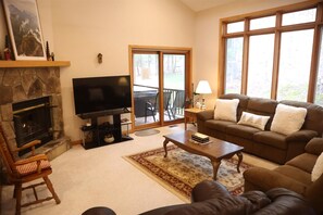 TV, fireplace, DVD player