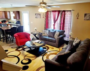 Smart TV, DVD player, books