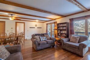 TV, fireplace, DVD player