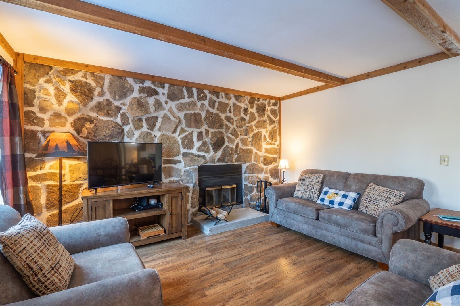 TV, fireplace, DVD player