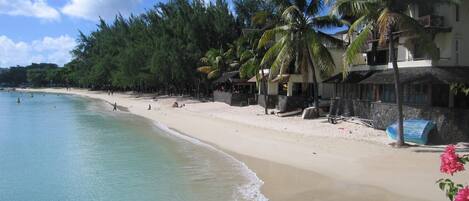 Playa en los alrededores y camastros