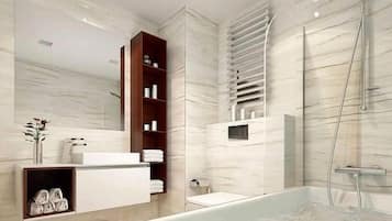 Apartment, Berbilang Katil | Bilik Mandi | Tab mandi dan pancuran berasingan, tab mandi berpancutan
