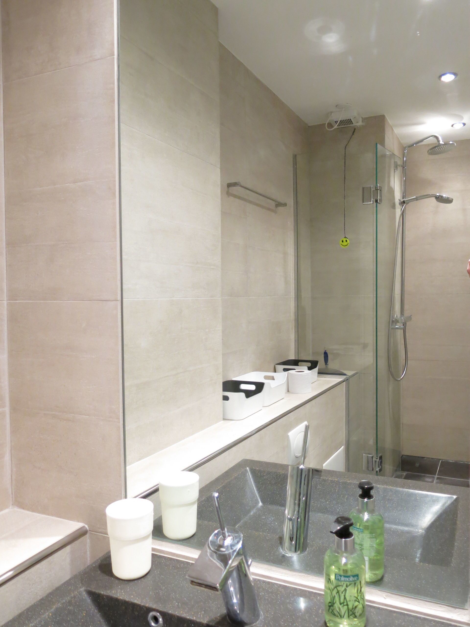 Shower, hair dryer