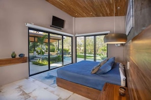 4 bedrooms, desk, iron/ironing board, travel cot