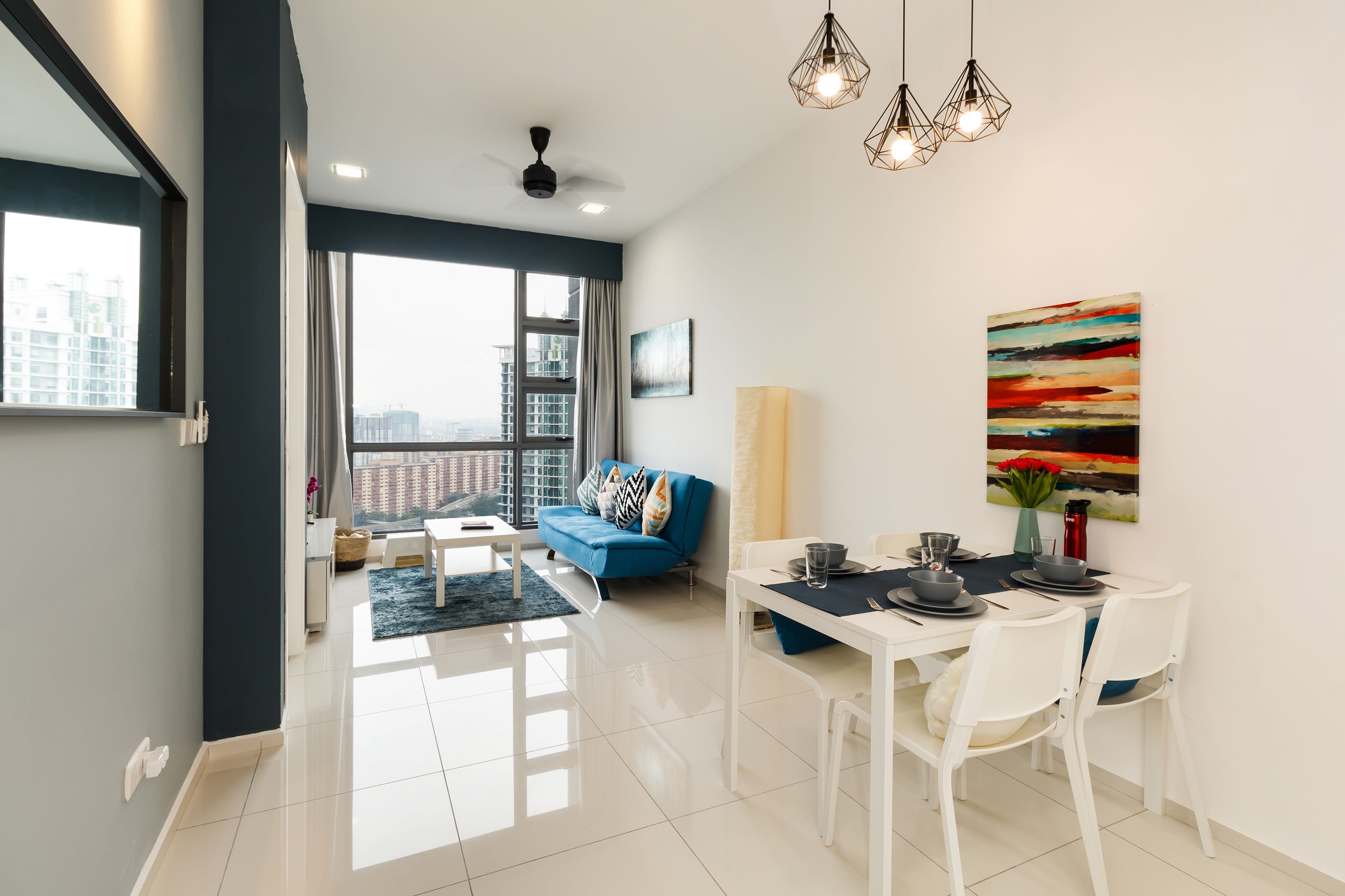 Apartemen, 1 Tempat Tidur Double, Bebas Asap Rokok | Area keluarga | TV layar datar