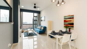 Apartemen, 1 Tempat Tidur Double, Bebas Asap Rokok | Area keluarga | TV layar datar