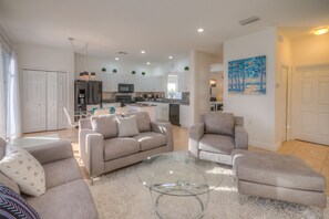 Smart TV, video games, DVD player, table football