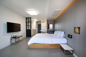 Familie appartement (Extra person fee 10000 KRW upon C/I) | Verduisterende gordijnen, gratis wifi, beddengoed