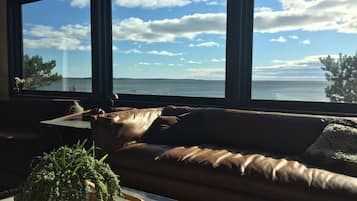 Fernseher, Kamin, DVD-Player, Bücher