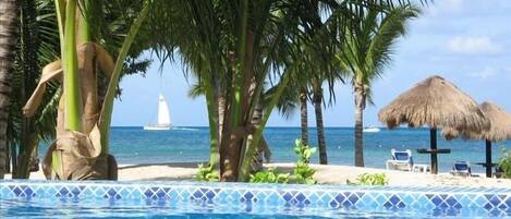 Una piscina al aire libre, una piscina climatizada