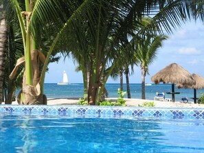 Outdoor pool, a heated pool