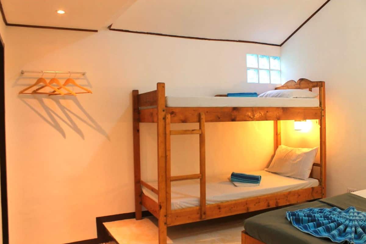 Desk, free WiFi, bed sheets