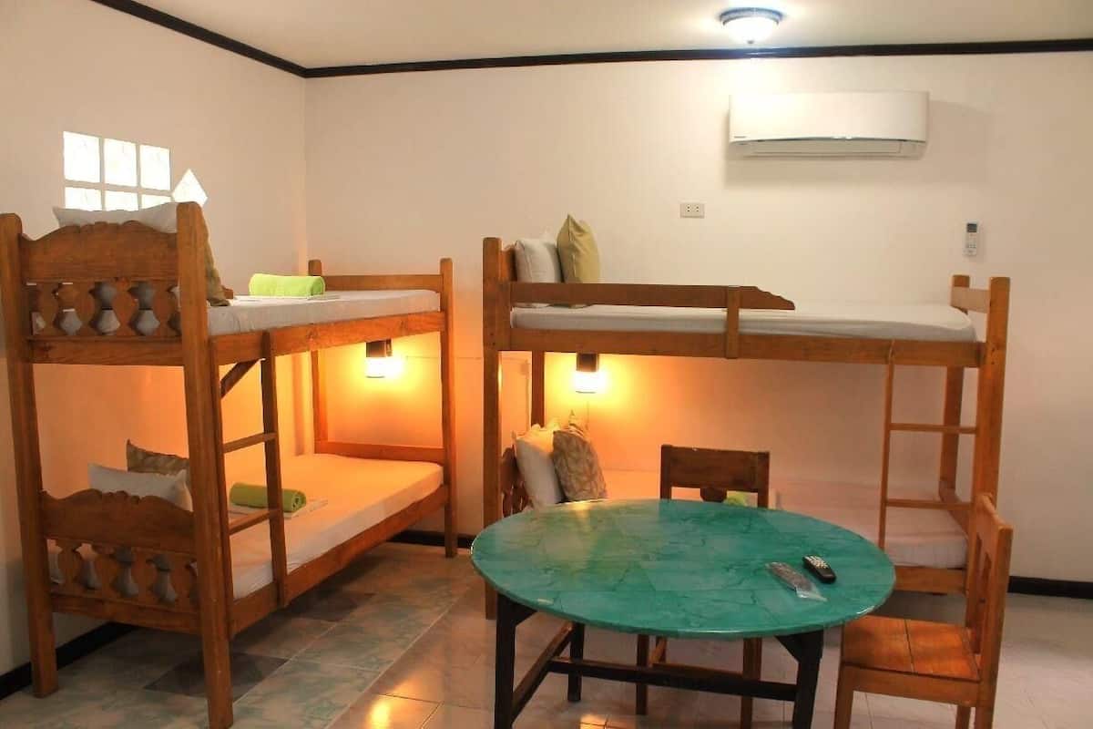 Desk, free WiFi, bed sheets