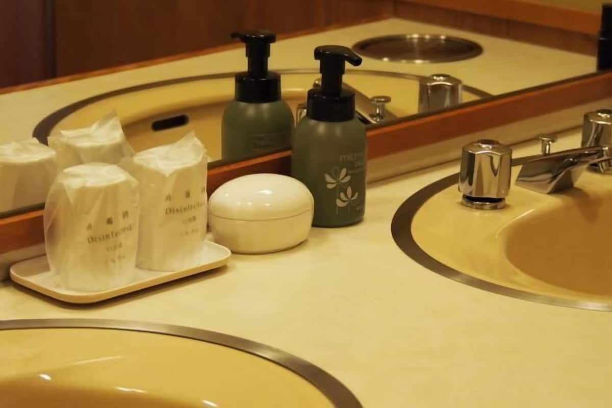 Bathroom | Free toiletries, hair dryer, slippers, electronic bidet