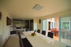 4-Bedroom Villa with Private Pool | Shared kitchen | Full-sized fridge, microwave, oven, stovetop