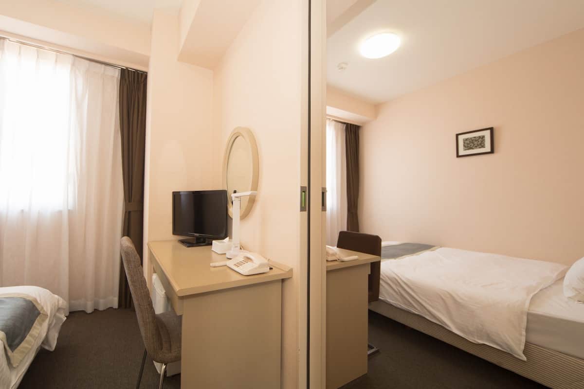 desk, laptop workspace, blackout curtains, soundproofing