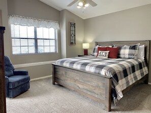 2 bedrooms, iron/ironing board, travel crib, WiFi