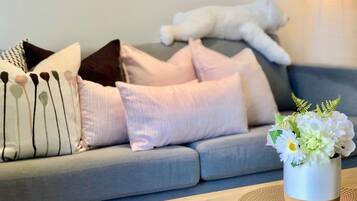 Apartment, 2 Bedrooms | Living area | Smart TV