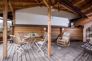 Outdoor dining - Ferienwohnung Hofmann bis max. 6 Pers. ca 70 qm (Kiefersfelden)