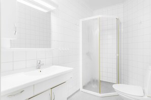 华丽公寓 | 浴室 | 淋浴设施、毛巾