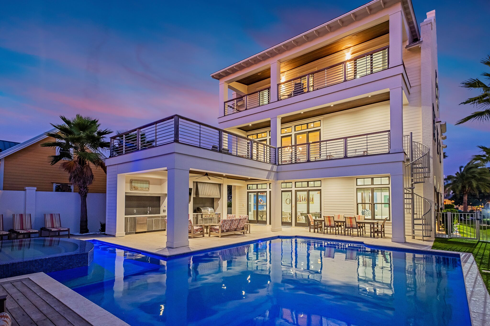 A heated pool