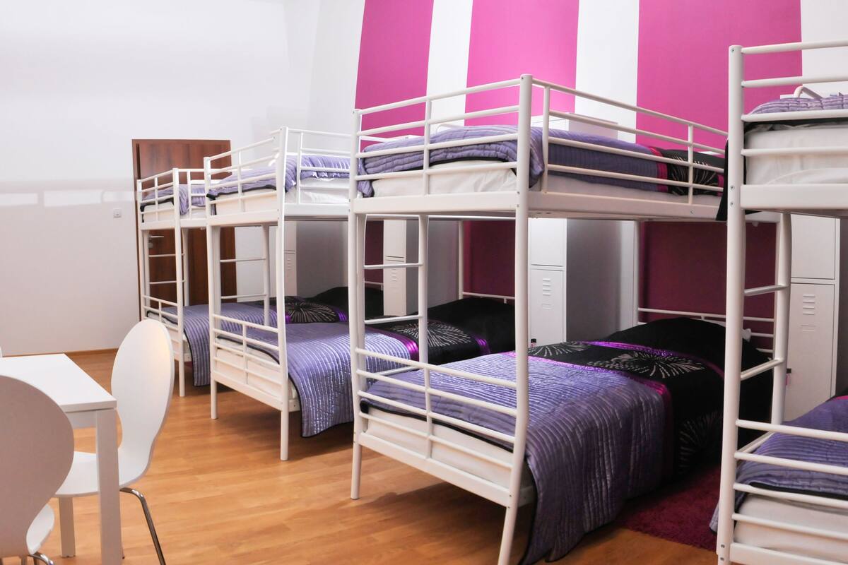 Dormitorio compartido básico, varias camas (5 bunk beds) | Tabla de planchar con plancha, wifi gratis y ropa de cama