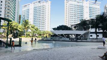 Sun loungers, beach towels