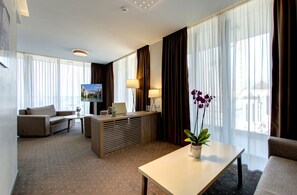 Suite, balcon, vue ville