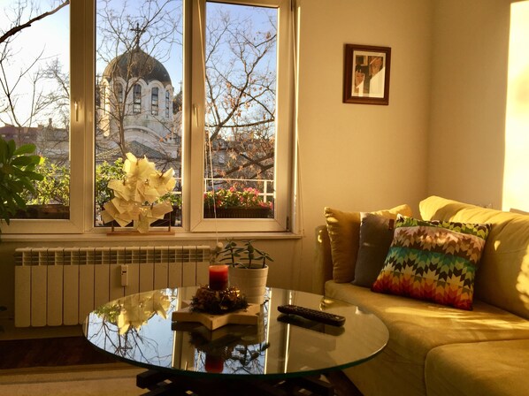 Fernseher, DVD-Player, Bücher, Videothek