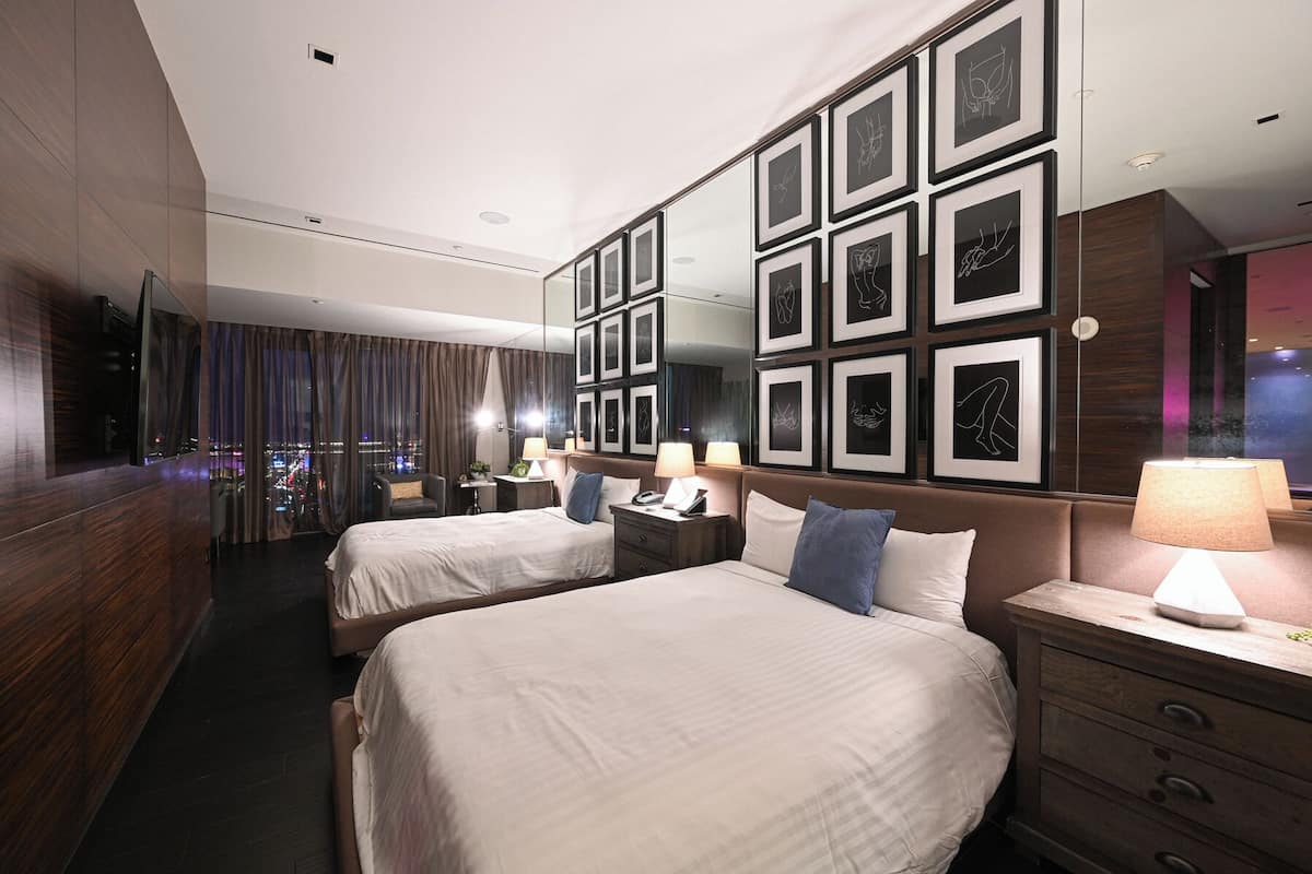 2 habitaciones y sábanas de algodón egipcio