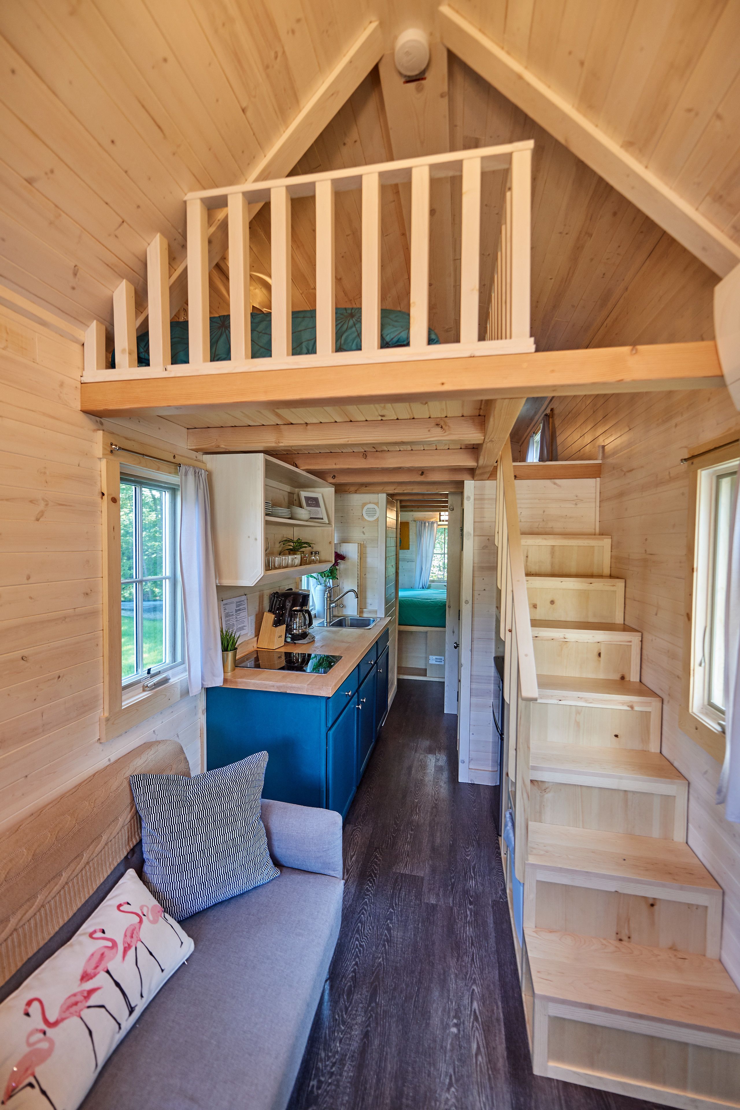 House, Multiple Beds, Kitchenette (Riley Tiny House) | Living area | 100-inch flat-screen TV with cable channels, TV