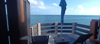 Ship watchers Oceanfront Tiny House Retreat with Mezzanine and Private Jetty