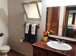 Apartment, 1 Queen Bed, Non Smoking | Bathroom | Shower, towels - Little Dolphin (Roatan)