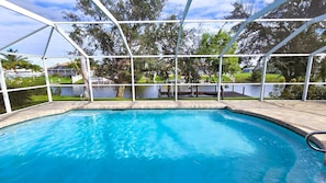 A heated pool