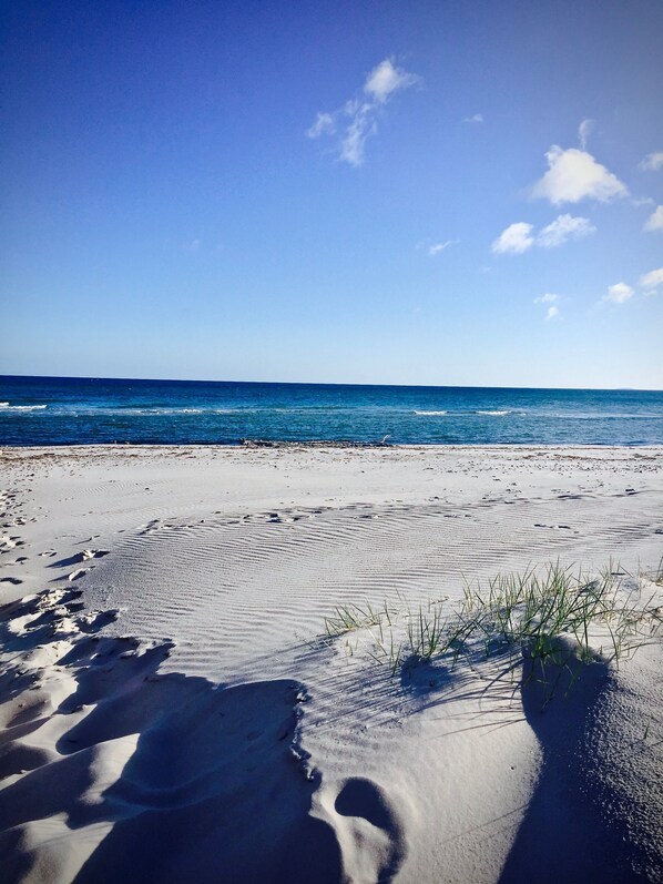 Beach nearby, sun-loungers