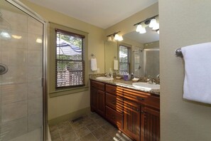 Bathtub, hair dryer - Down By The River | Remote Riverfront Cabin (Sautee Nacoochee)