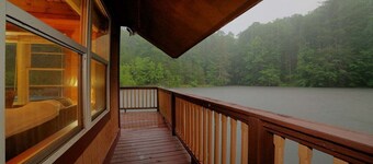 Knott's Landing  floating on water cabin