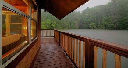 Knott's Landing floating on water cabin
