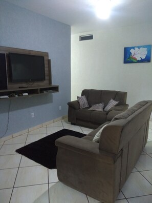 TV, DVD player, ping pong
