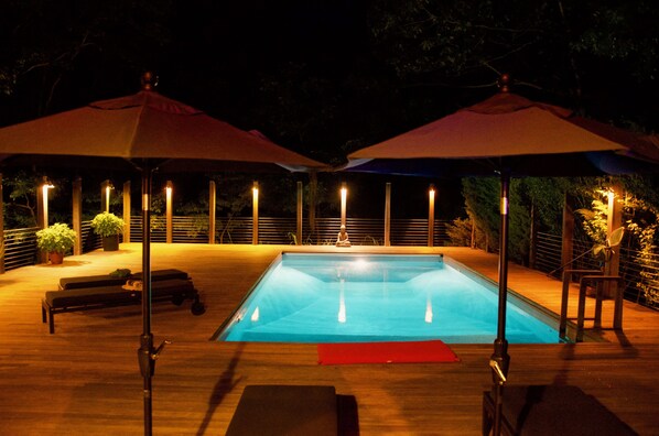 A heated pool