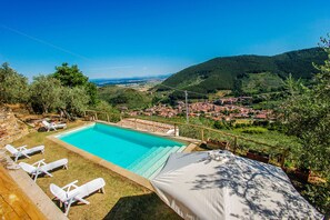 Outdoor pool - House with private pool and stunning panoramic views 20km from Pisa, Lucca, sea (buti)