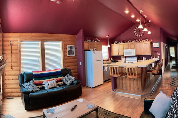 Living room, kitchen, and the hallway!