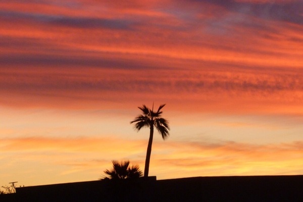 Beautiful Winter sunset in Yuma