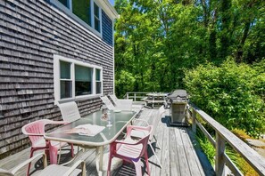 Outdoor dining - Beach Getaway with Private Backyard! (Orleans)