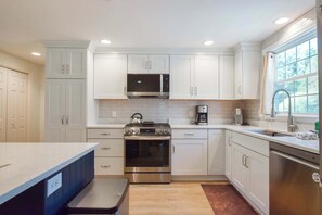 Fridge, microwave, oven, stovetop - Beach Getaway with Private Backyard! (Orleans)