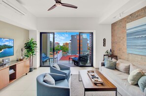 Flat-screen TV, Netflix, streaming services