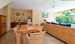 Villa, 2 Bedrooms (Tunjung) | Living area | Flat-screen TV - Rumi Villas Bali (Denpasar)