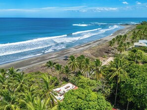On the beach, beach towels - Beach Front Home with pool and Breathtaking Ocean views!! (Playa Junquillal)