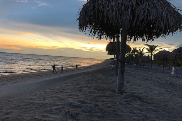 Sunset on the beach at Playa Blanca