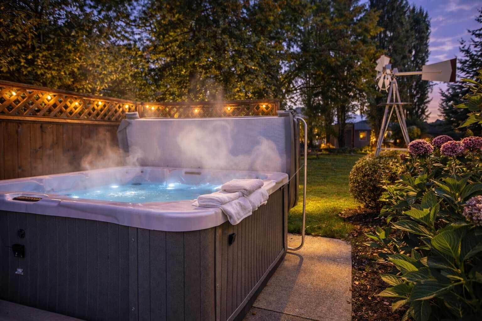 Tina de hidromasaje al aire libre